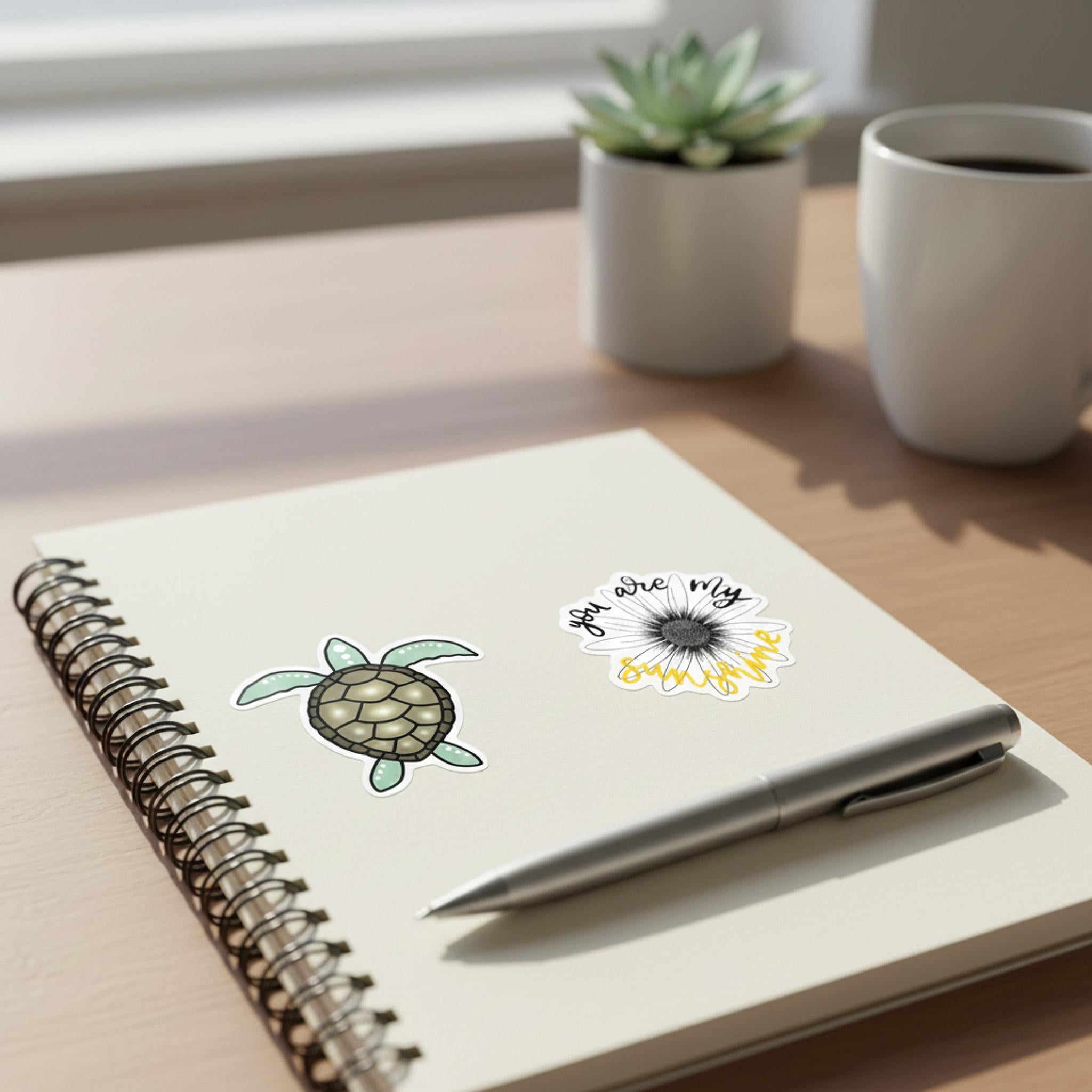 Custom Waterproof Vinyl Stickers | Pet, Logo, Photo Decals (1-3 Inch) shown in a professional product listing photo