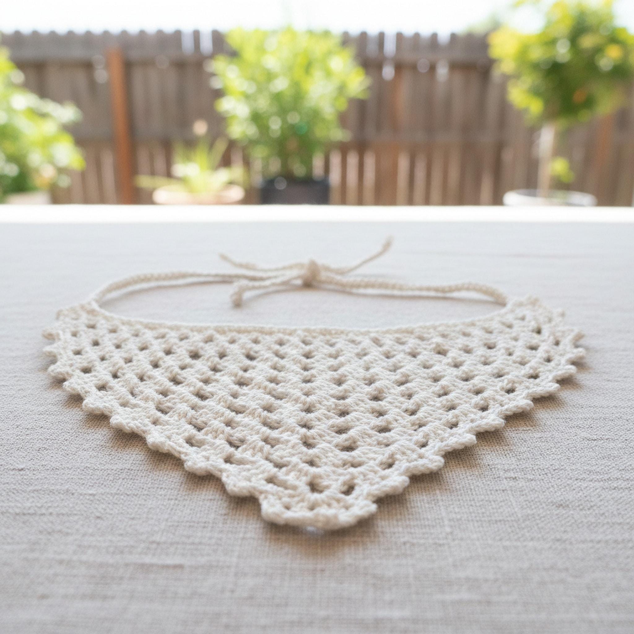 Glow in Dark Crochet Bandana | Pet Human Neck Scarf | Boho Lace Neckwear shown in a professional product listing photo